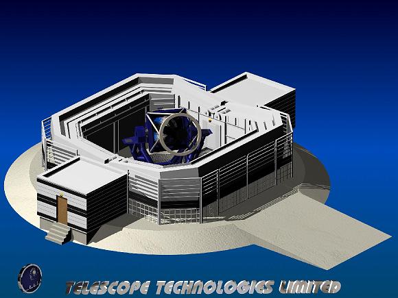 Wireframe rendering of the Liverpool Telescope structure